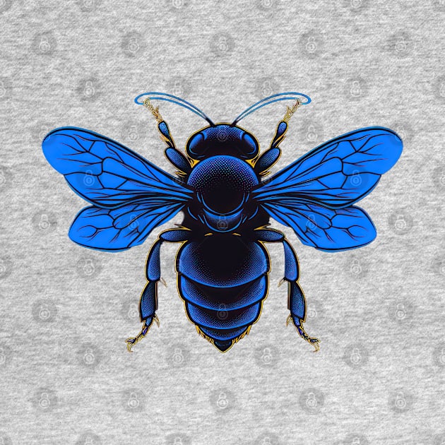 Blue Honeybee by TooplesArt